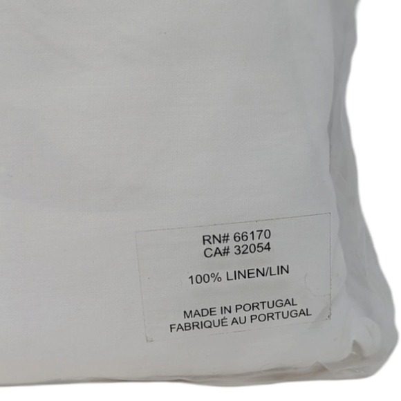 NEW Anthropologie Jazzy Stitched Linen White King Shams - Picture 4 of 7